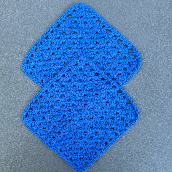 Set of Hand Crocheted Washcloths Dishcloths Trivets 100% Cotton Crochet Granny - Picture 3 of 15